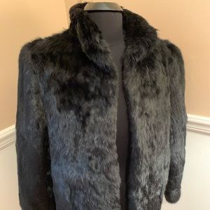 Vintage Somerset Furs Black Rabbit Fur Size Small